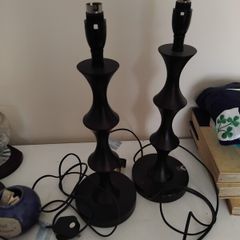 2 Mahogany lamps