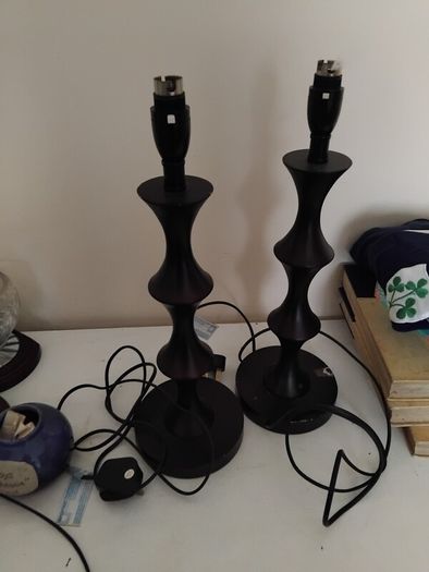 2 Mahogany lamps