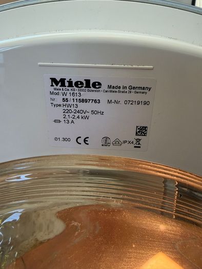 Miele washing machine 8kg