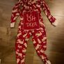Christmas reindeer onesie all in one pyjamas Image 2