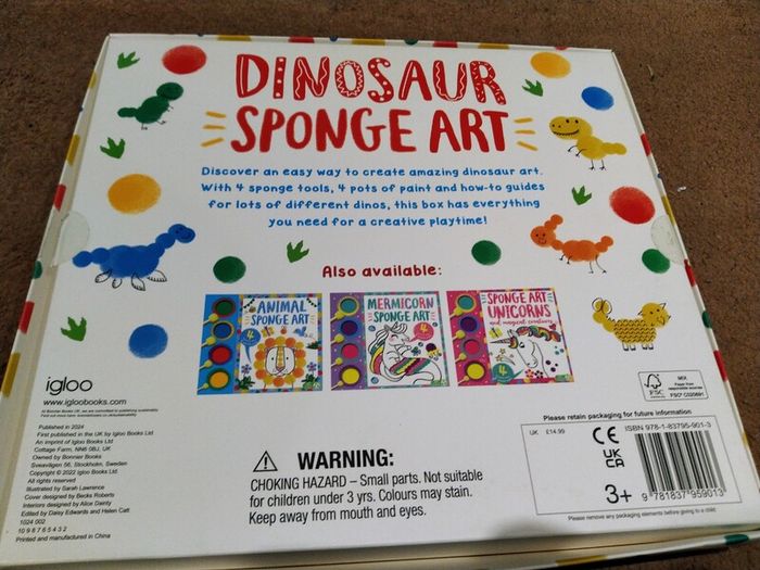 Dinosaur  related arts and crafts, jigsaw & activity sticker book