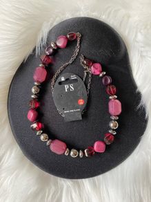 Brand new P.S. Purple Pink Silver Necklace