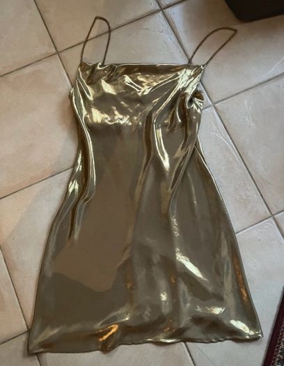 Viral Zara gold cocktail dress