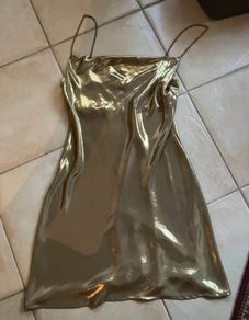 Viral Zara gold cocktail dress
