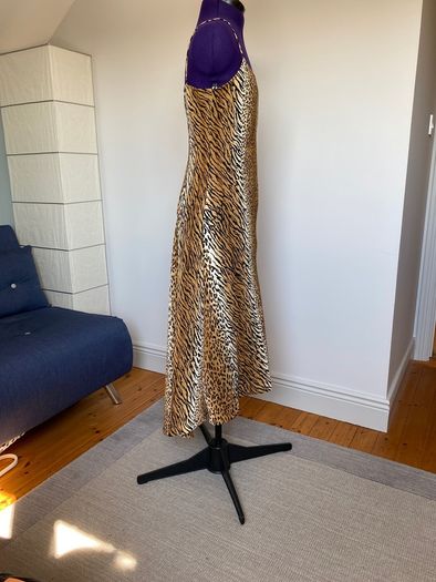 Animal print midi dress