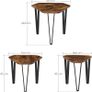 FREE SHIPPING Nesting Coffee Table, Set of 3 End Tables for Living Room, Stacking Side Tables, Sturdy and Easy Assembly, Steel Frame, Industrial Style, Rustic Brown and Black Image 6