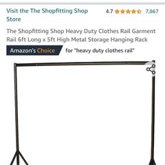 Heavy duty clothes rail