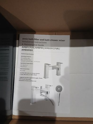 Methven Bath Filler Taps - Chrome - New