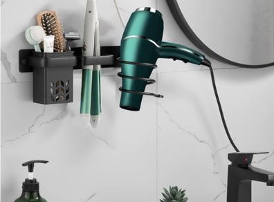 Hairdryer and Curling Tongs Holder - Wall Mounted