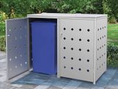 Double Wheelie Bin Shed 240 L Stainless Steel