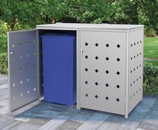 Double Wheelie Bin Shed 240 L Stainless Steel