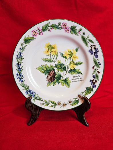 Royal Worcester Herbs Dinnerware , Set of two Rosemary and Black Mustard plates