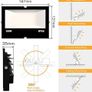2 Pack Flood Lights Outdoor With Alexa 500W Equivalent 5000LM Bluetooth APP Control, Warm White+1600 Million RGB Colours,No WiFi No Hub,IP66 Waterproof UK 3-Plug Image 2