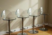 4 Modern Chrome Bar Stools