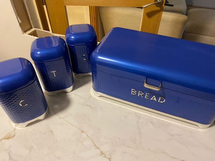 Bread Bin and Tea Coffee Sugar Set