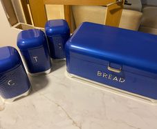 Bread Bin and Tea Coffee Sugar Set
