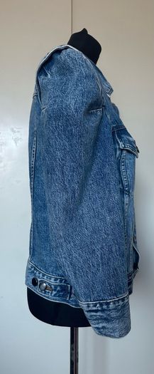 Frame Rosette puff sleeve denim jacket - sz 14-16