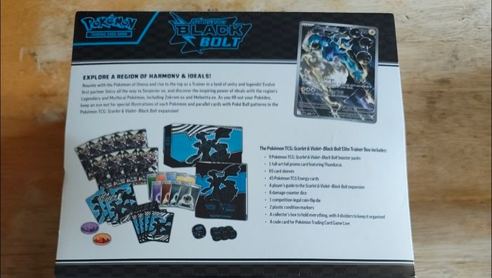 Pokemon Tcg Scarlet and Violet Black Bolt Elite Trainer Box
