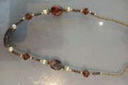 Amber beaded necklace