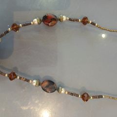 Amber beaded necklace
