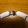 Vintage Black and White chunky beaded collar V necklace Image 2
