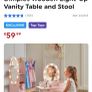 Kids Dressing Table & Stool Image 2