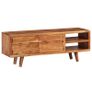 TV Cabinet Solid Acacia Wood with Carved Doors 117x30x40 cm Image 10