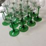 Luminarc  France Mid Century Green Stemmed Wine Glasses Image 4