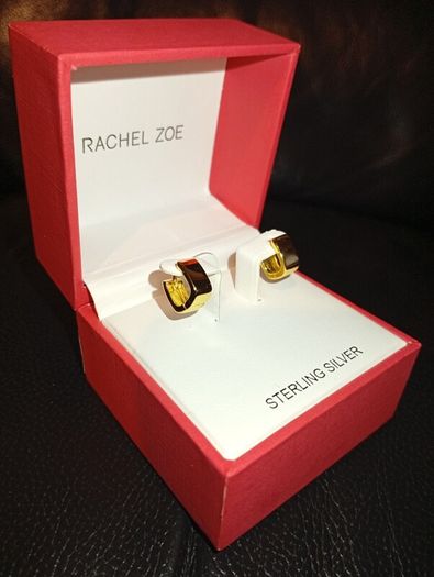 Rachel Zoe Sterling Silver Gold Plated Earrings