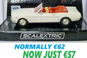Scalextric 'Bond' Ford Mustang (Goldfinger) Slot Car ( C4404 TV street supercar classic touring )