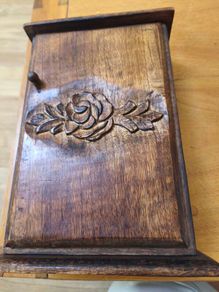 Vintage oak key holder cabinet