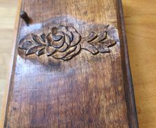 Vintage oak key holder cabinet