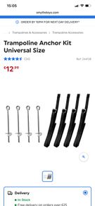 Trampoline anchor Kit