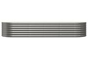 Garden Raised Bed Galvanised Steel 224x80x36 cm Grey