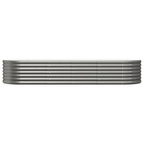 Garden Raised Bed Galvanised Steel 224x80x36 cm Grey