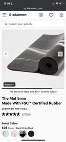 5mm Lululemon Yoga Mat - 2 sided for hot yoga