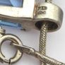 Vintage 925 Sterling Silver & Blue Topaz Signed Birmingham Necklace Image 5