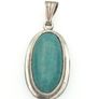 Vintage 925 Sterling Silver & Amazonite Pendant Image 3