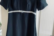 Black retro dress with silver waist detail small 8 10