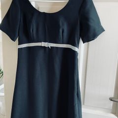 Black retro dress with silver waist detail small 8 10