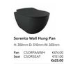 EX Display Black Wall hung pan & Toilet Seat Image 2
