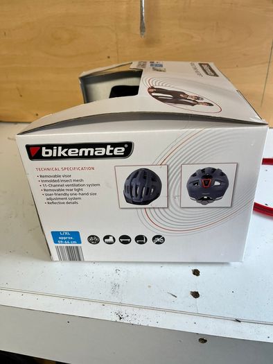 Bikemate Adult Bike Helmet L/XL - Never Used, With Rear Light