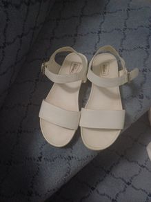 Clarkes  White LeatherSandles (W) Size 5