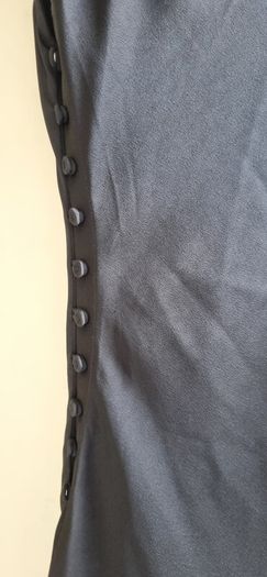 COS black satin bias cut dress