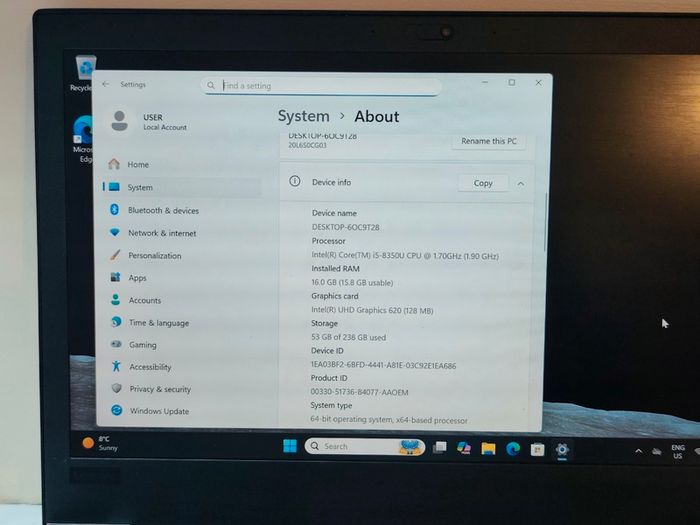 Lenovo ThinkPad T480 Intel i5 8th Gen | 16GB RAM | 256GB SSD | Windows 11 | Office 2021