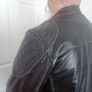men's retro biker leather jacket Image 6