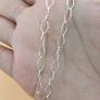 25 Sterling Silver Geometric Flower Pendant Necklace with Leaf Charms Modern Elegant Chain Jewelry Image 3