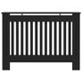Radiator Cover Black 112x19x81.5 cm MDF Image 4