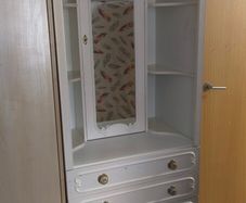 Vanity with 4 Drawers, Mirror, Hidden Compartment & Light