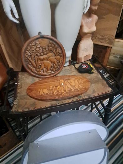 Vintage Wooden Elephant Plaques